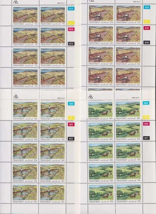 TRANSKEI - 1985 Save The Soil, complete set of 4 full sheets (MNH)